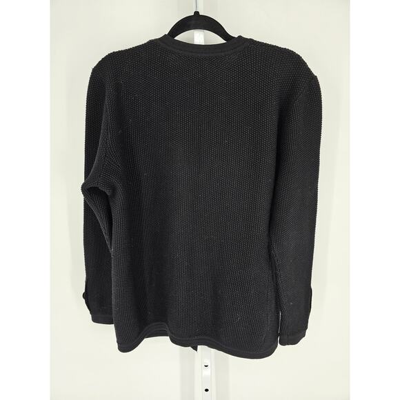 Vintage Worldly Things by Styltricot Wool Made in Italy Cardigan Blazer Black 12 - Picture 5 of 5